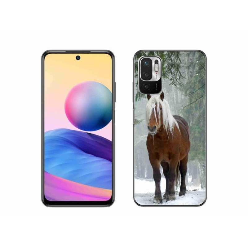 Gelový obal mmCase na mobil Xiaomi Redmi Note 10 5G - kůň v lese