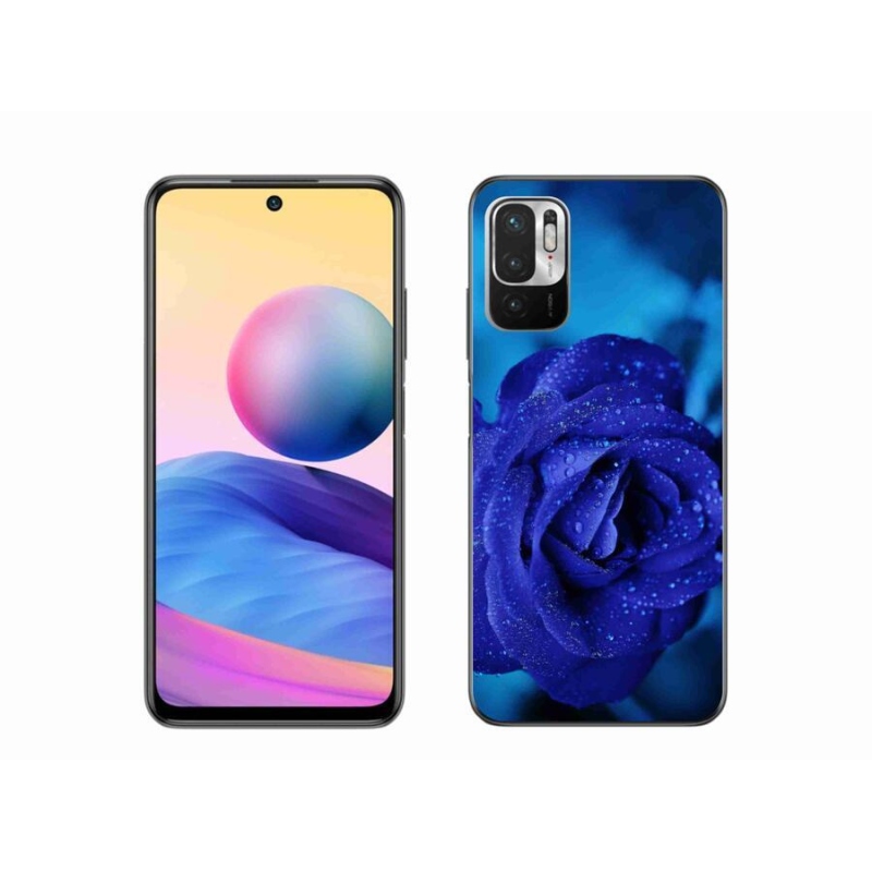 Gelový obal mmCase na mobil Xiaomi Redmi Note 10 5G - modrá růže