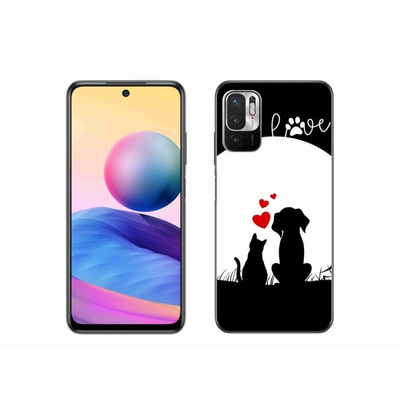 Gelový obal mmCase na mobil Xiaomi Redmi Note 10 5G - zvířecí láska