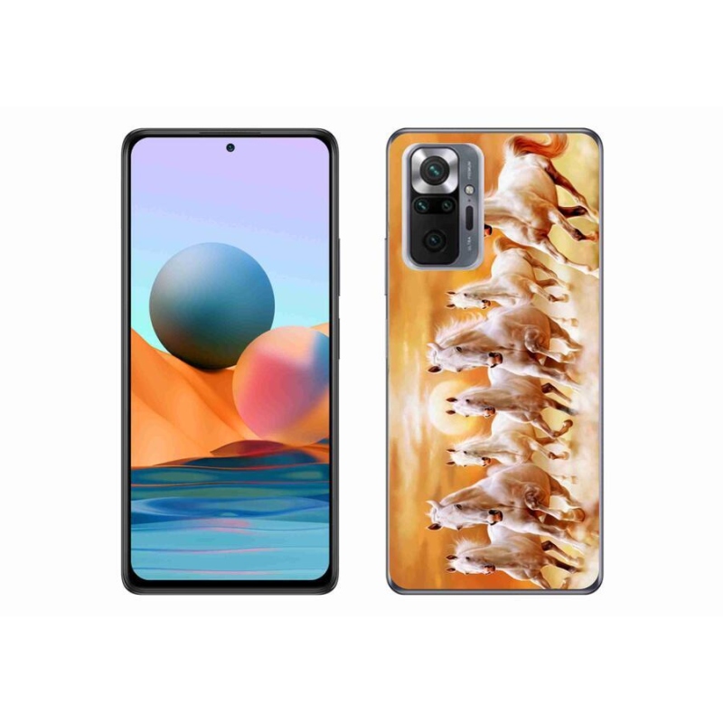 Gelový obal mmCase na mobil Xiaomi Redmi Note 10 Pro - koně 2