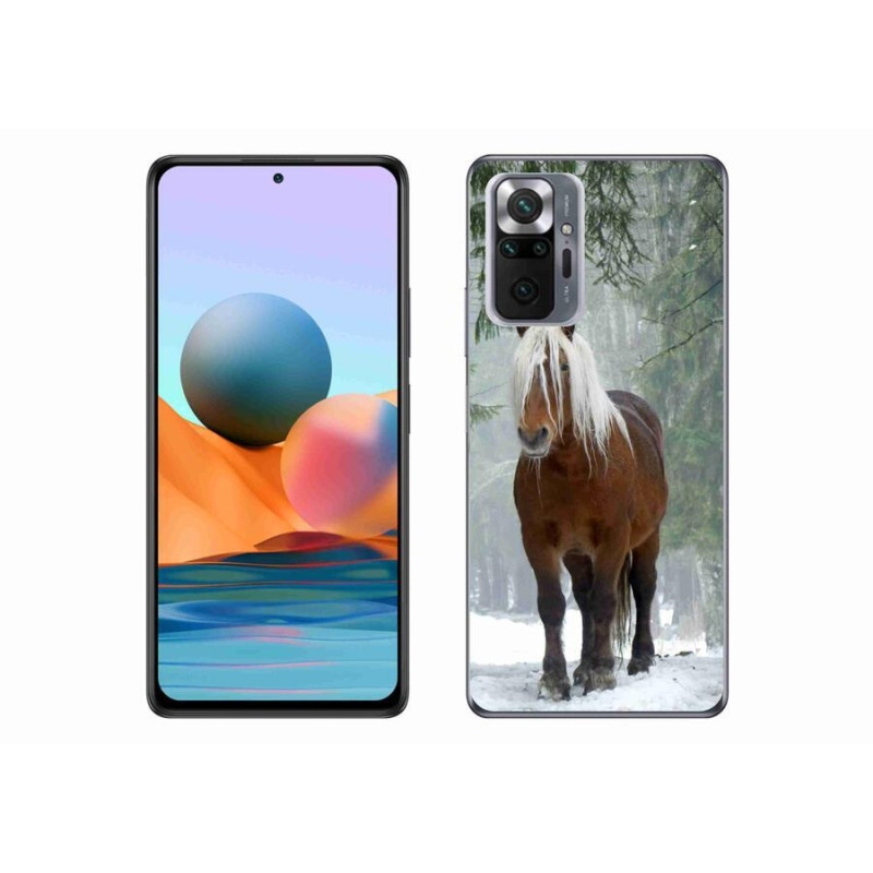 Gelový obal mmCase na mobil Xiaomi Redmi Note 10 Pro - kůň v lese