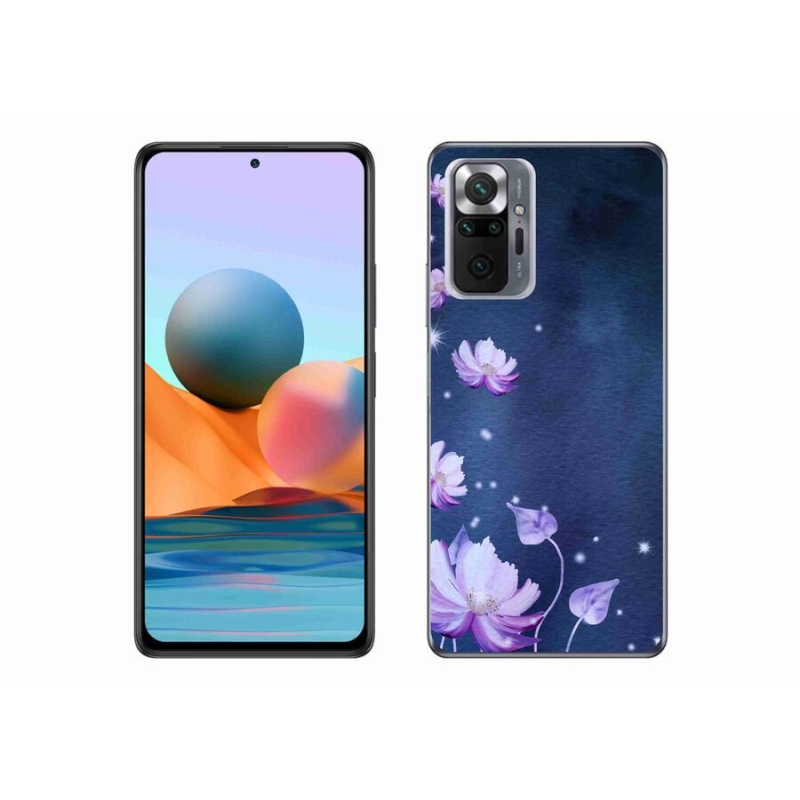 Gelový obal mmCase na mobil Xiaomi Redmi Note 10 Pro - padající květy