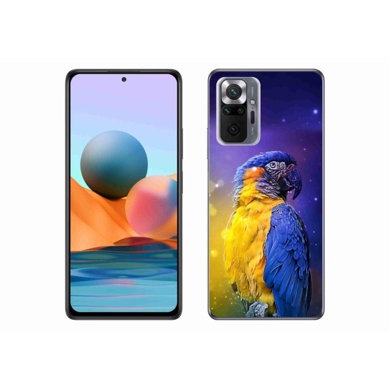 Gelový obal mmCase na mobil Xiaomi Redmi Note 10 Pro - papoušek ara 1
