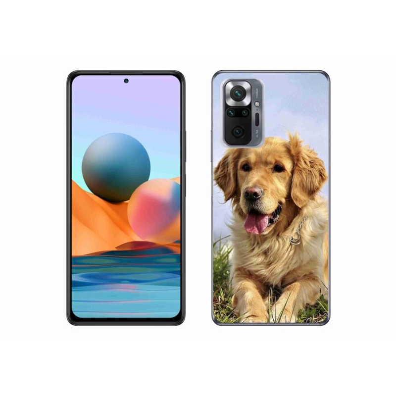 Gelový obal mmCase na mobil Xiaomi Redmi Note 10 Pro - zlatý retrívr