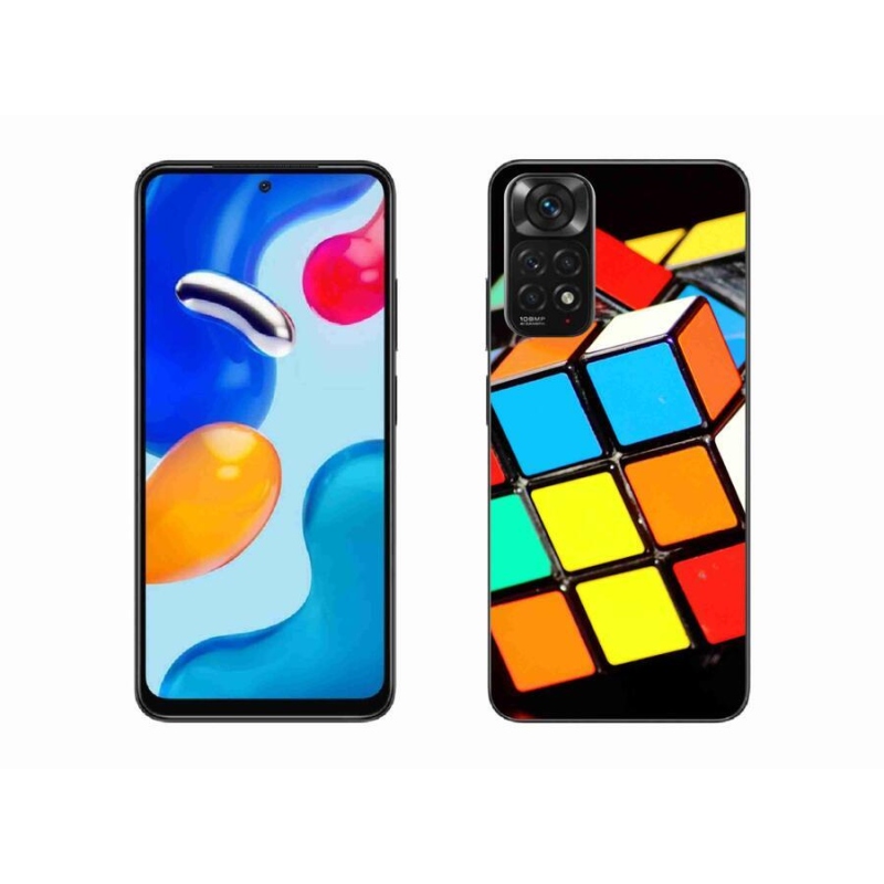 Gelový obal mmCase na mobil Xiaomi Redmi Note 11 4G - rubikova kostka