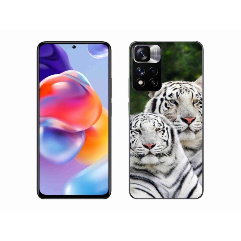 Gelový obal mmCase na mobil Xiaomi Redmi Note 11 Pro+ 5G - bílí tygři