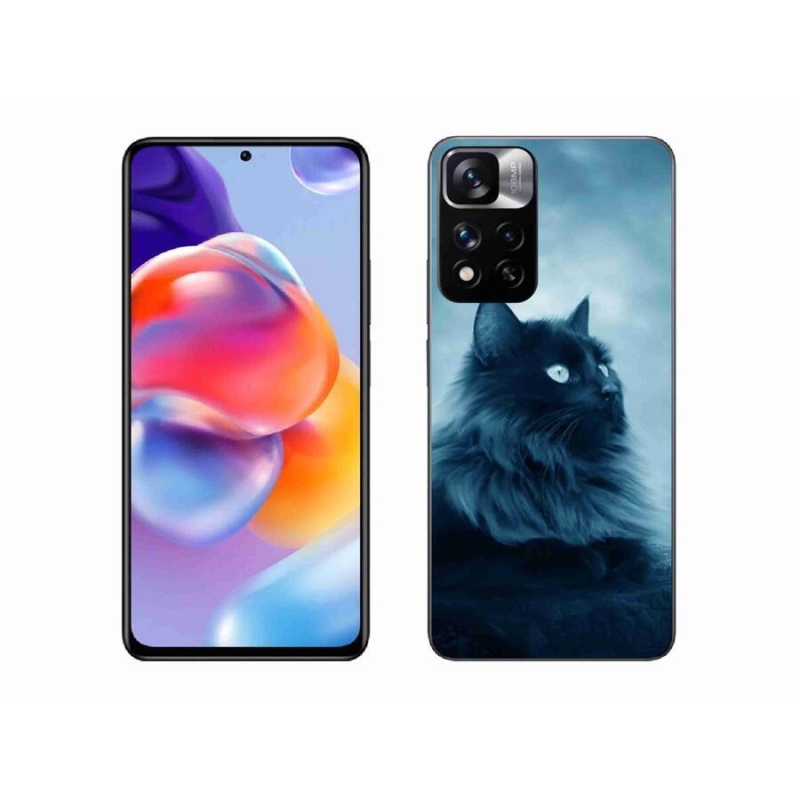 Gelový obal mmCase na mobil Xiaomi Redmi Note 11 Pro+ 5G - černá kočka 1