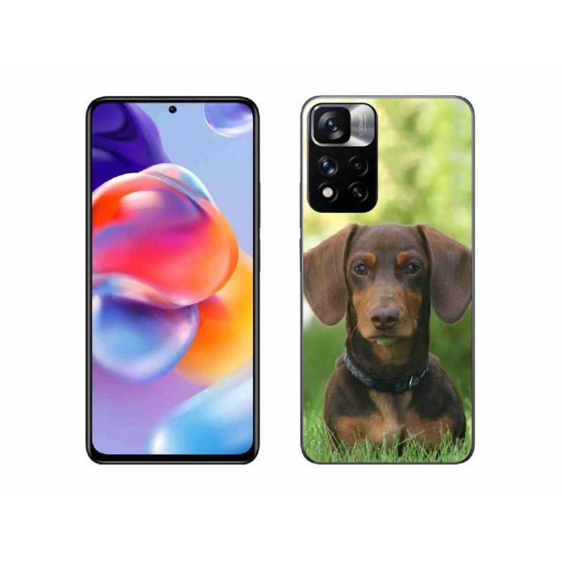Gelový obal mmCase na mobil Xiaomi Redmi Note 11 Pro+ 5G - hnědý jezevčík