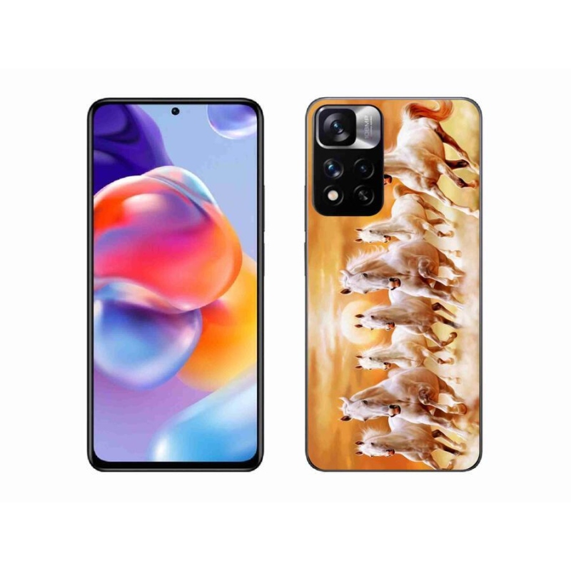 Gelový obal mmCase na mobil Xiaomi Redmi Note 11 Pro+ 5G - koně 2