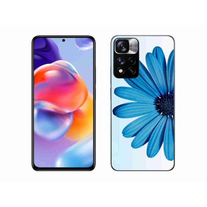 Gelový obal mmCase na mobil Xiaomi Redmi Note 11 Pro+ 5G - modrá kopretina