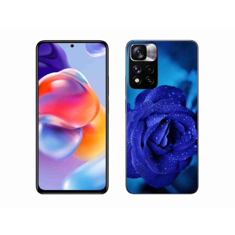 Gelový obal mmCase na mobil Xiaomi Redmi Note 11 Pro+ 5G - modrá růže
