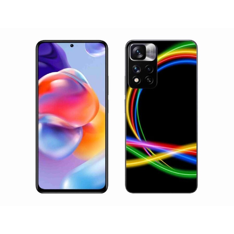 Gelový obal mmCase na mobil Xiaomi Redmi Note 11 Pro+ 5G - neonové kruhy