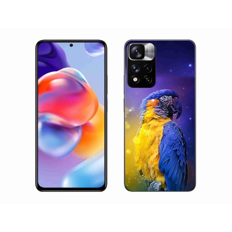 Gelový obal mmCase na mobil Xiaomi Redmi Note 11 Pro+ 5G - papoušek ara 1