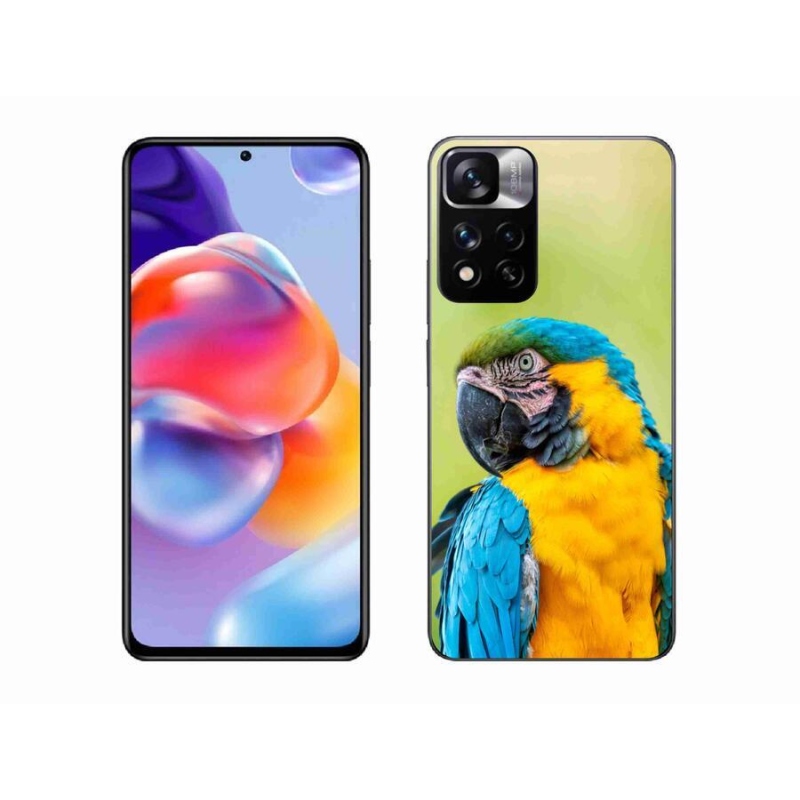 Gelový obal mmCase na mobil Xiaomi Redmi Note 11 Pro+ 5G - papoušek ara 2