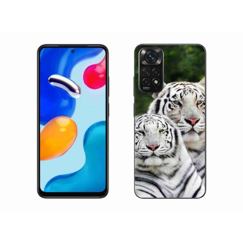 Gelový obal mmCase na mobil Xiaomi Redmi Note 11S 4G - bílí tygři
