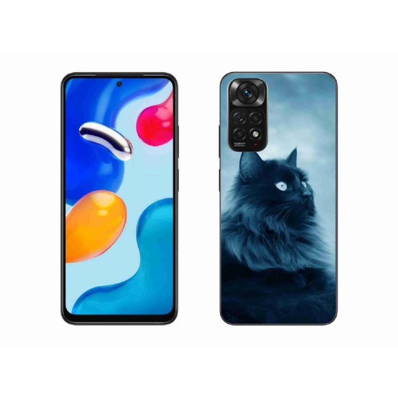 Gelový obal mmCase na mobil Xiaomi Redmi Note 11S 4G - černá kočka 1