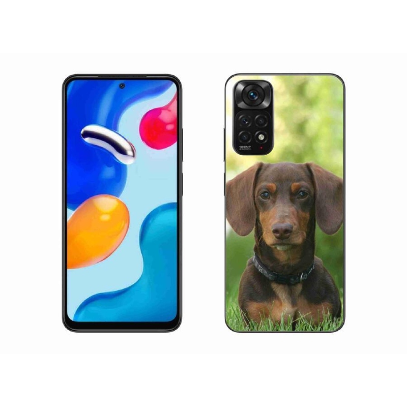 Gelový obal mmCase na mobil Xiaomi Redmi Note 11S 4G - hnědý jezevčík