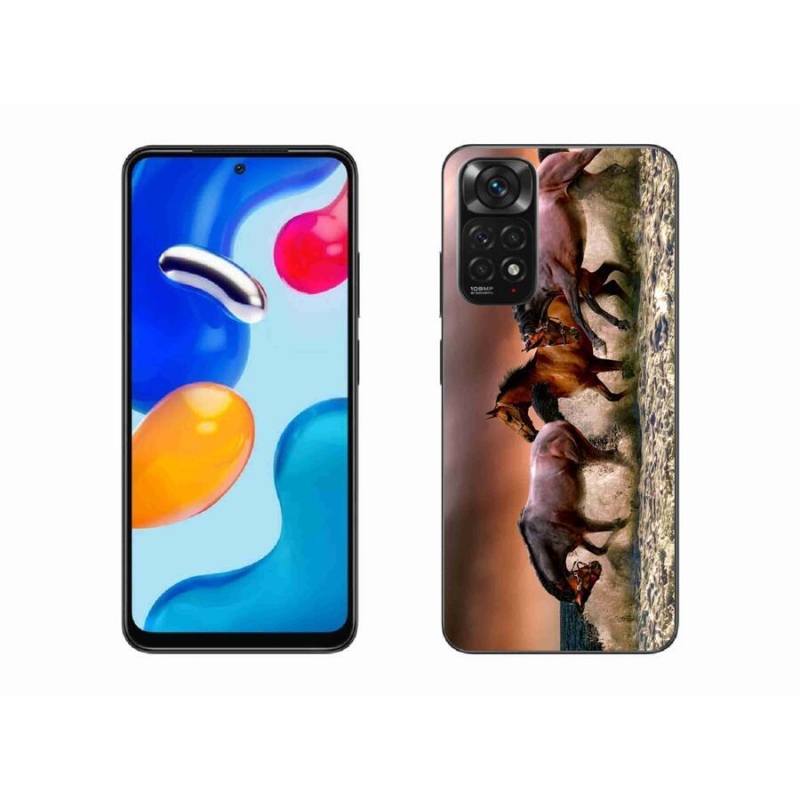 Gelový obal mmCase na mobil Xiaomi Redmi Note 11S 4G - koně 1