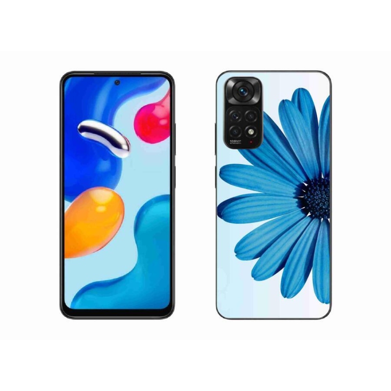 Gelový obal mmCase na mobil Xiaomi Redmi Note 11S 4G - modrá kopretina