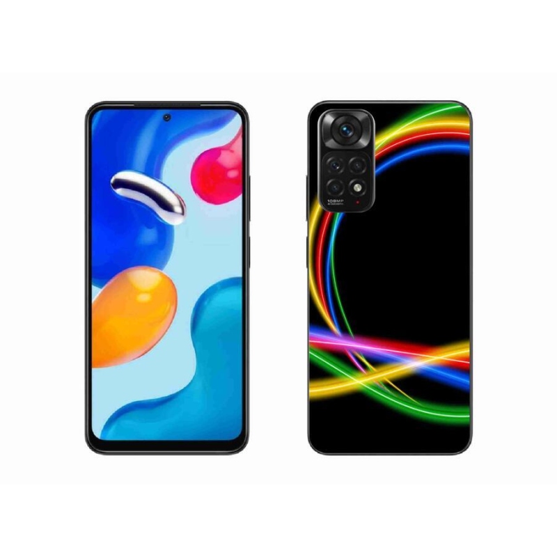 Gelový obal mmCase na mobil Xiaomi Redmi Note 11S 4G - neonové kruhy