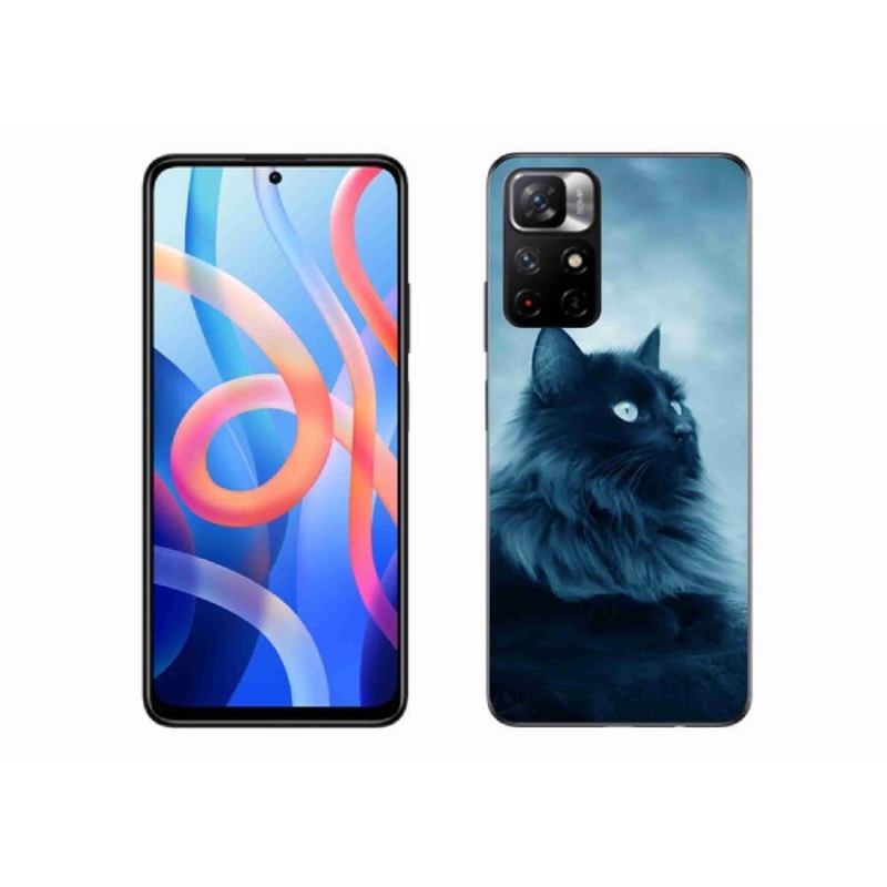 Gelový obal mmCase na mobil Xiaomi Redmi Note 11S 5G - černá kočka 1
