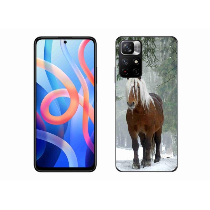Gelový obal mmCase na mobil Xiaomi Redmi Note 11S 5G - kůň v lese