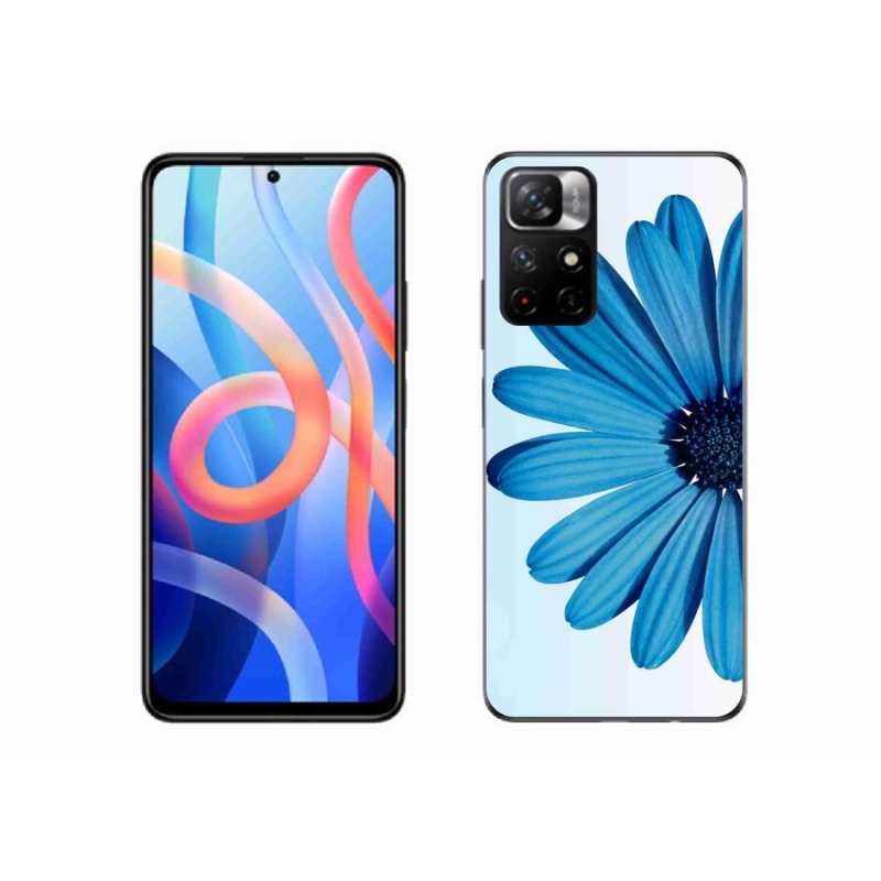 Gelový obal mmCase na mobil Xiaomi Redmi Note 11S 5G - modrá kopretina