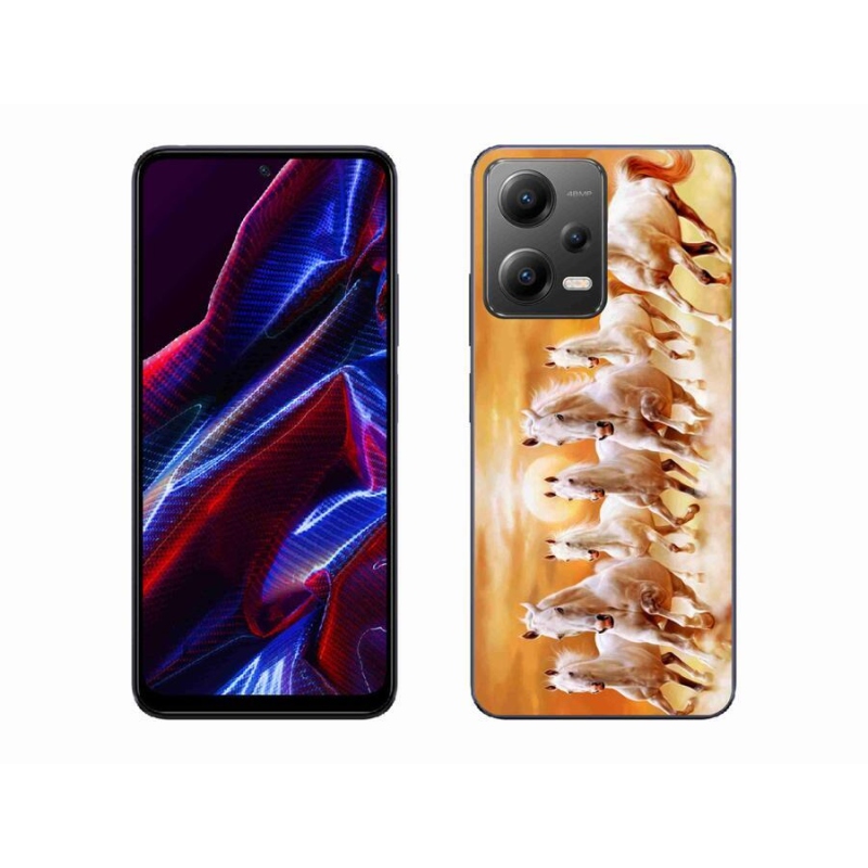 Gelový obal mmCase na mobil Xiaomi Redmi Note 12 5G - koně 2