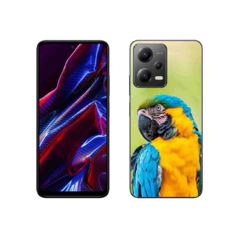 Gelový obal mmCase na mobil Xiaomi Redmi Note 12 5G - papoušek ara 2