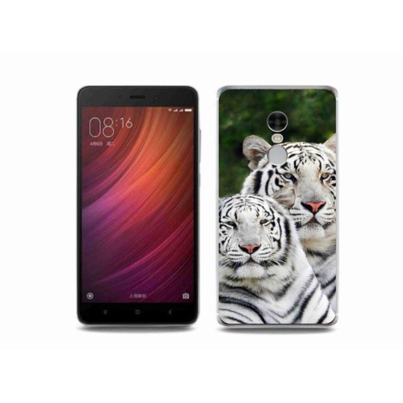 Gelový obal mmCase na mobil Xiaomi Redmi Note 4 - bílí tygři