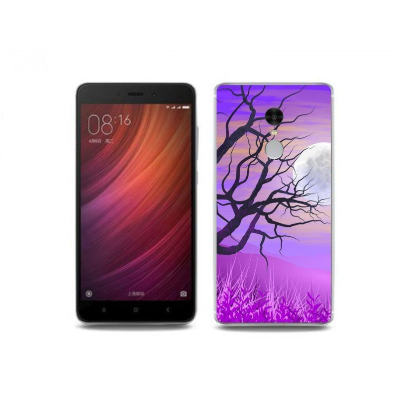 Gelový obal mmCase na mobil Xiaomi Redmi Note 4 - kreslený opadaný strom