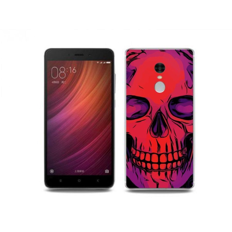Gelový obal mmCase na mobil Xiaomi Redmi Note 4 - lebka