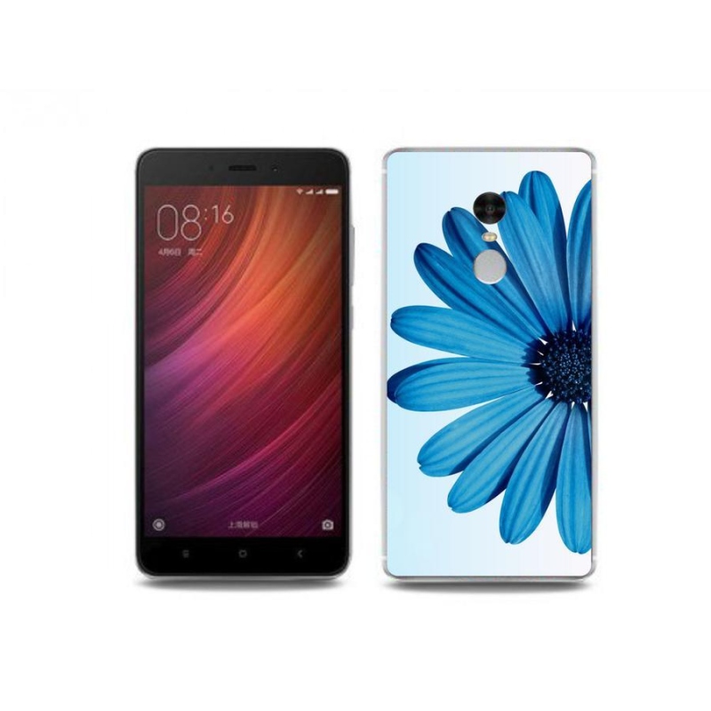 Gelový obal mmCase na mobil Xiaomi Redmi Note 4 - modrá kopretina