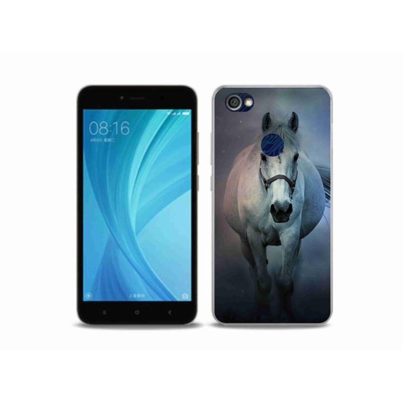 Gelový obal mmCase na mobil Xiaomi Redmi Note 5A Prime - běžící bílý kůň
