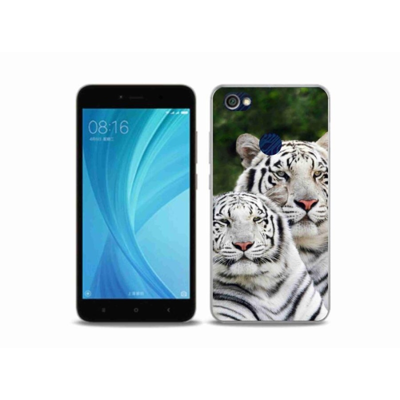 Gelový obal mmCase na mobil Xiaomi Redmi Note 5A Prime - bílí tygři