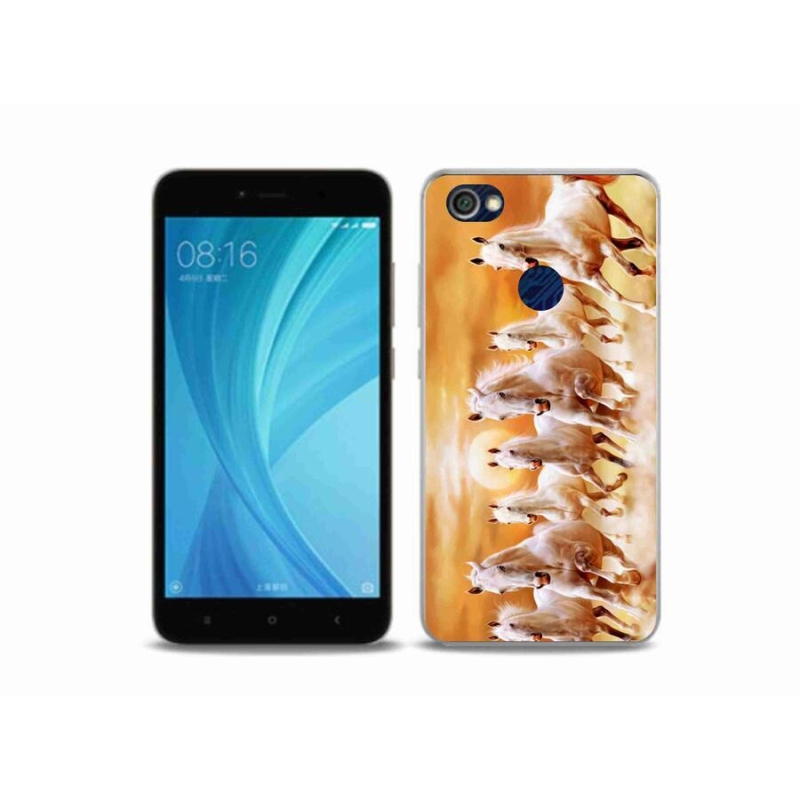 Gelový obal mmCase na mobil Xiaomi Redmi Note 5A Prime - koně 2