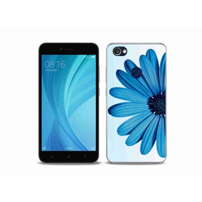 Gelový obal mmCase na mobil Xiaomi Redmi Note 5A Prime - modrá kopretina