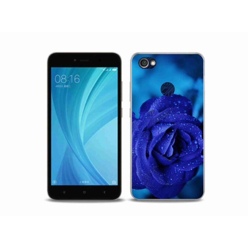 Gelový obal mmCase na mobil Xiaomi Redmi Note 5A Prime - modrá růže