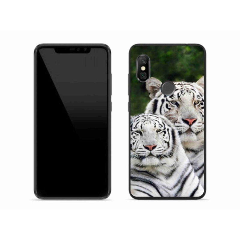 Gelový obal mmCase na mobil Xiaomi Redmi Note 6 Pro - bílí tygři