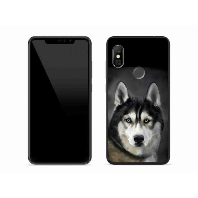 Gelový obal mmCase na mobil Xiaomi Redmi Note 6 Pro - husky