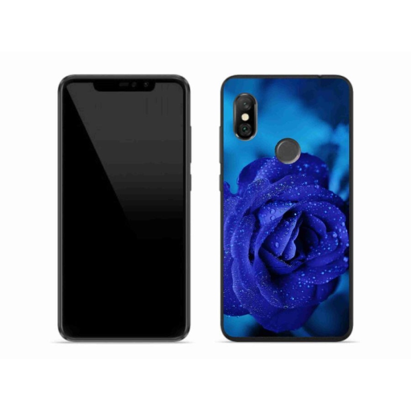 Gelový obal mmCase na mobil Xiaomi Redmi Note 6 Pro - modrá růže
