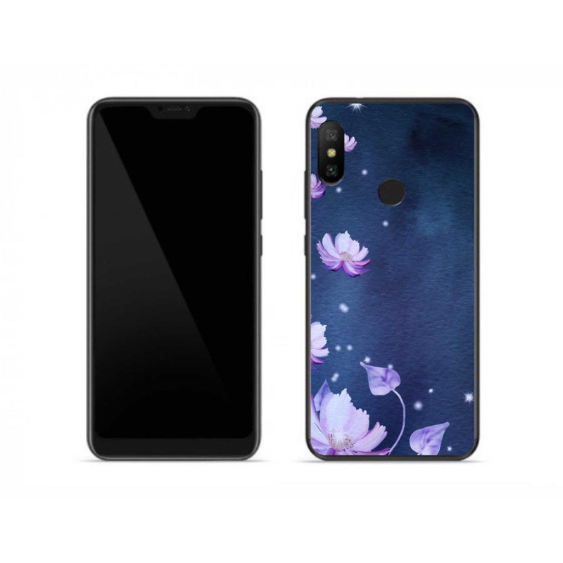 Gelový obal mmCase na mobil Xiaomi Redmi Note 6 Pro - padající květy