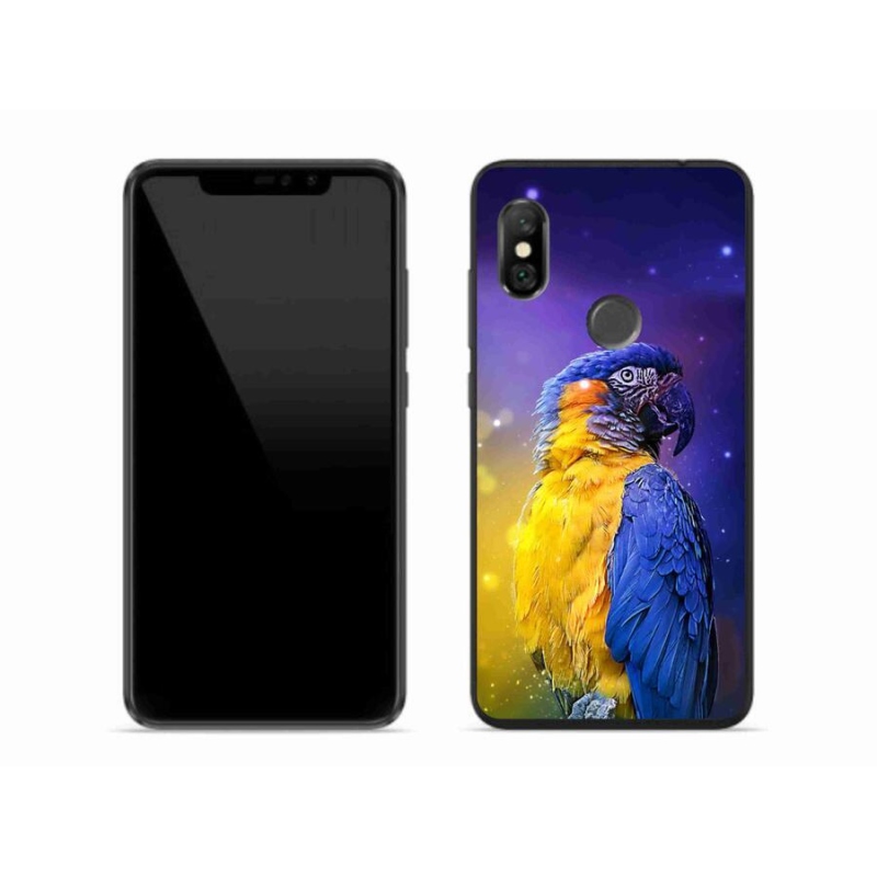 Gelový obal mmCase na mobil Xiaomi Redmi Note 6 Pro - papoušek ara 1