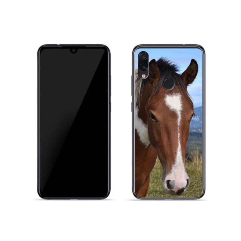 Gelový obal mmCase na mobil Xiaomi Redmi Note 7 - hnědý kůň