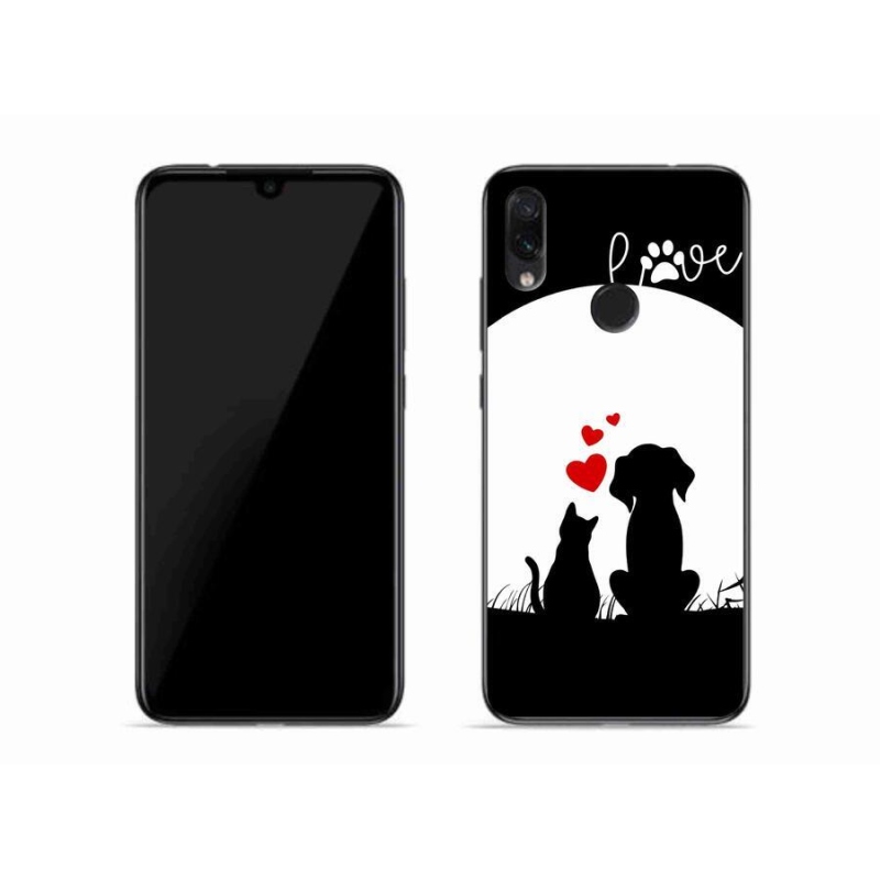 Gelový obal mmCase na mobil Xiaomi Redmi Note 7 - zvířecí láska