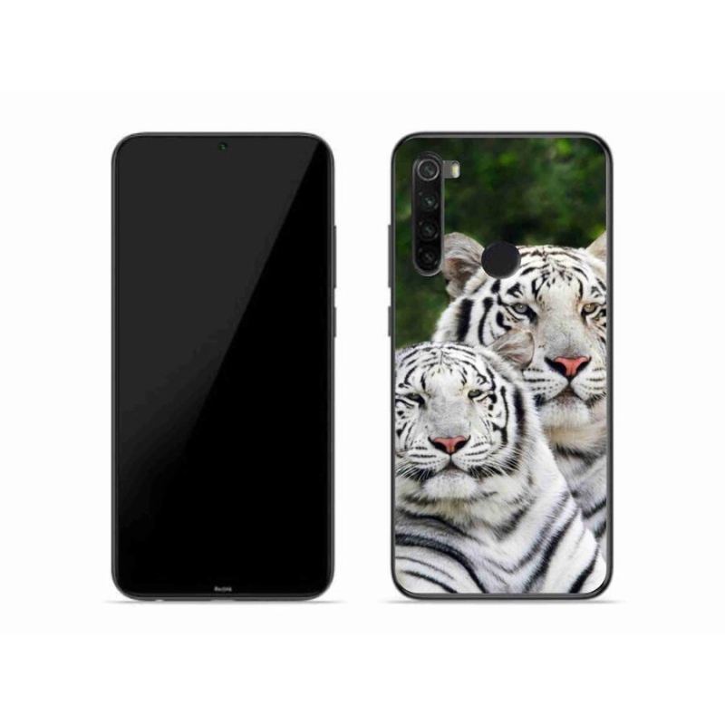 Gelový obal mmCase na mobil Xiaomi Redmi Note 8 - bílí tygři