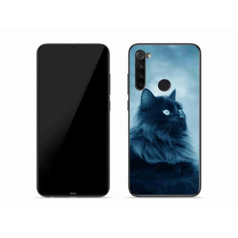 Gelový obal mmCase na mobil Xiaomi Redmi Note 8 - černá kočka 1