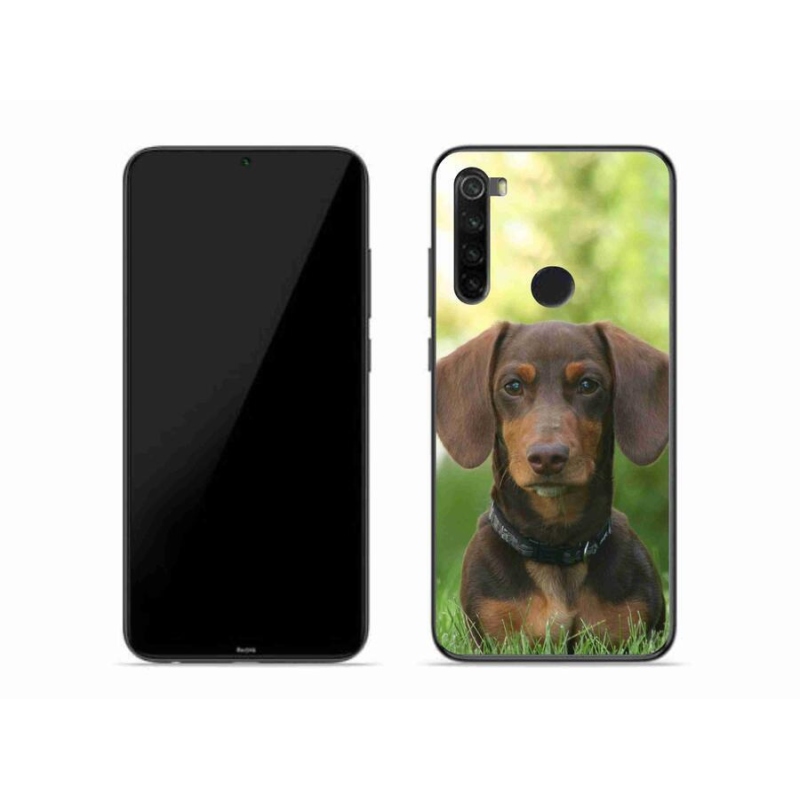 Gelový obal mmCase na mobil Xiaomi Redmi Note 8 - hnědý jezevčík