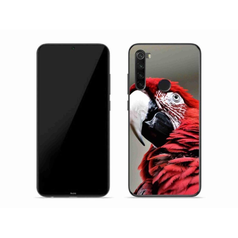 Gelový obal mmCase na mobil Xiaomi Redmi Note 8 - papoušek ara červený
