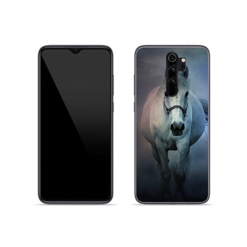 Gelový obal mmCase na mobil Xiaomi Redmi Note 8 Pro - běžící bílý kůň